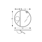 Runder Holzspiegel und Vergrößerungsspiegel, hergestellt in Italien – Marie Viadurini