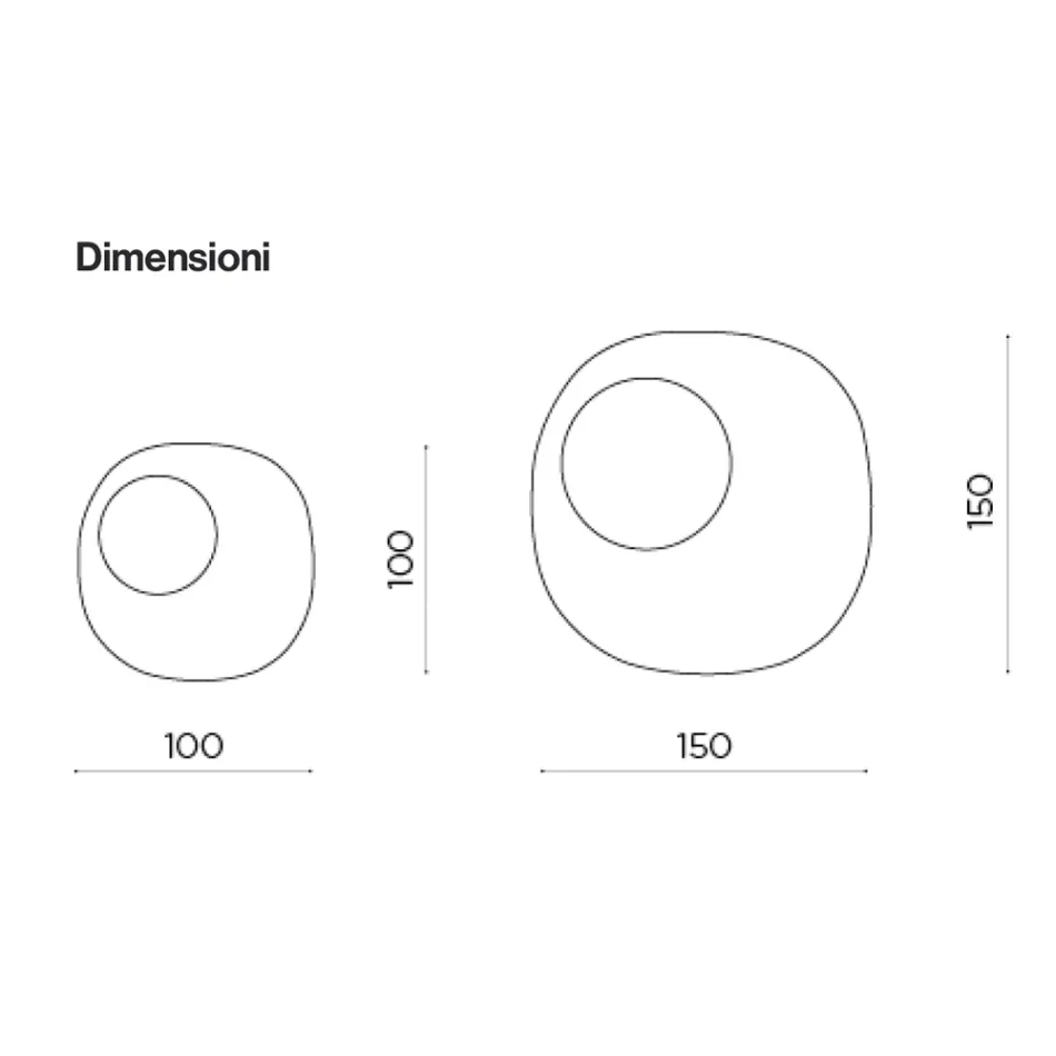 Geformter Spiegel mit gewelltem Glaseinsatz, hergestellt in Italien - Adalberta Viadurini