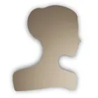 Geformter Spiegel mit Frauengesicht, hergestellt in Italien - Brunilde Viadurini