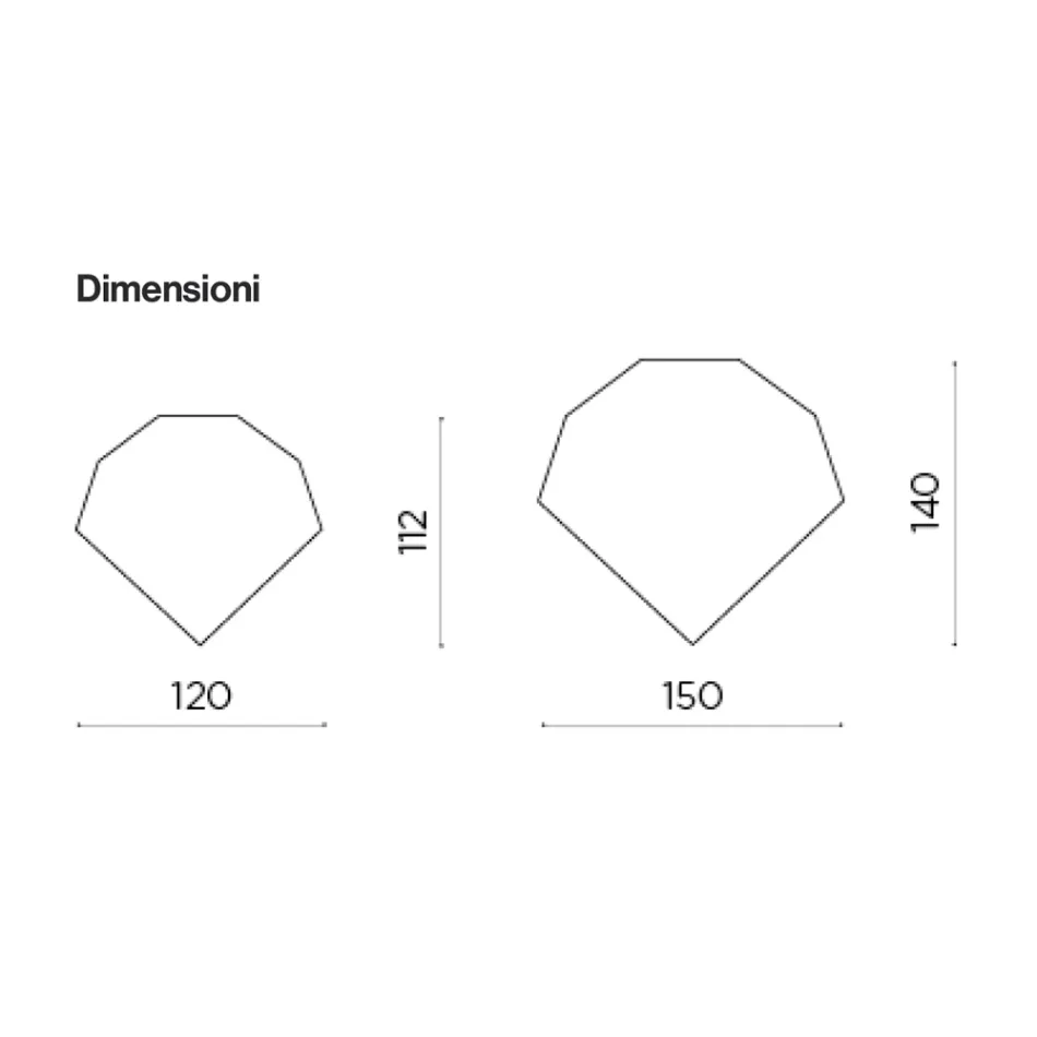Geformter Spiegel, erhältlich in 2 Farben und 2 Größen - Bonella Viadurini