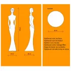 Leuchtendes Statuen-Bodendesign mit LED-Licht für den Innenbereich - Penelope von Myyour Viadurini