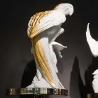 Handgefertigte Papageienfigur aus Keramik Made in Italy - Pagallo Viadurini