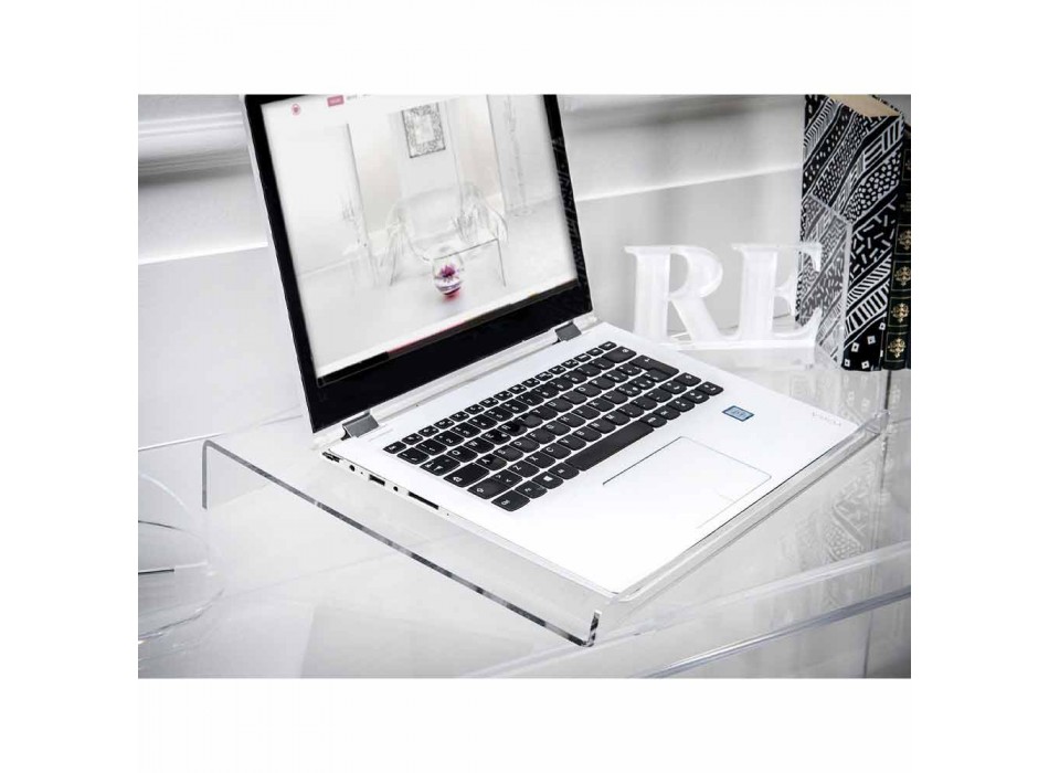 Laptopständer in transparentem oder geräuchertem Plexiglas Design 2 Stück - Nerdino Viadurini