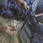 Handgefertigter Langflor-Wollteppich, handgeknüpft in der Türkei – Benedetta Viadurini