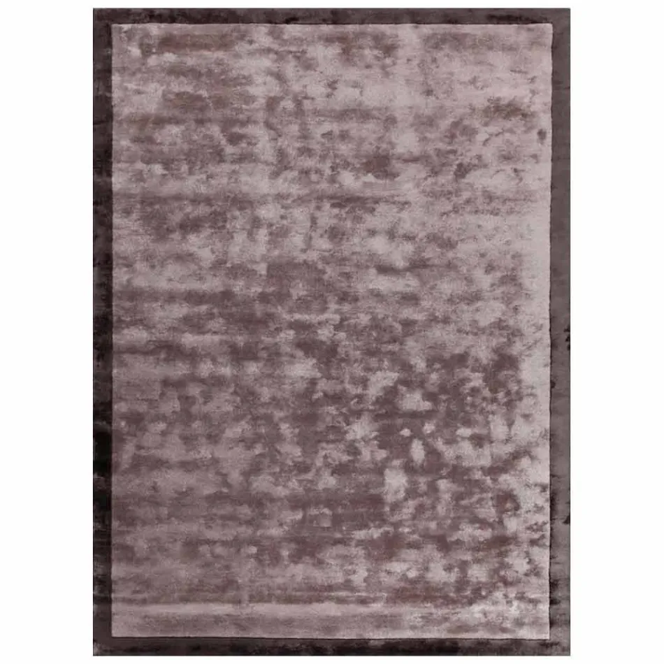 Umrandeter Teppich aus Baumwolle und farbiger Viskose für Wohnzimmer - Planetarium Viadurini