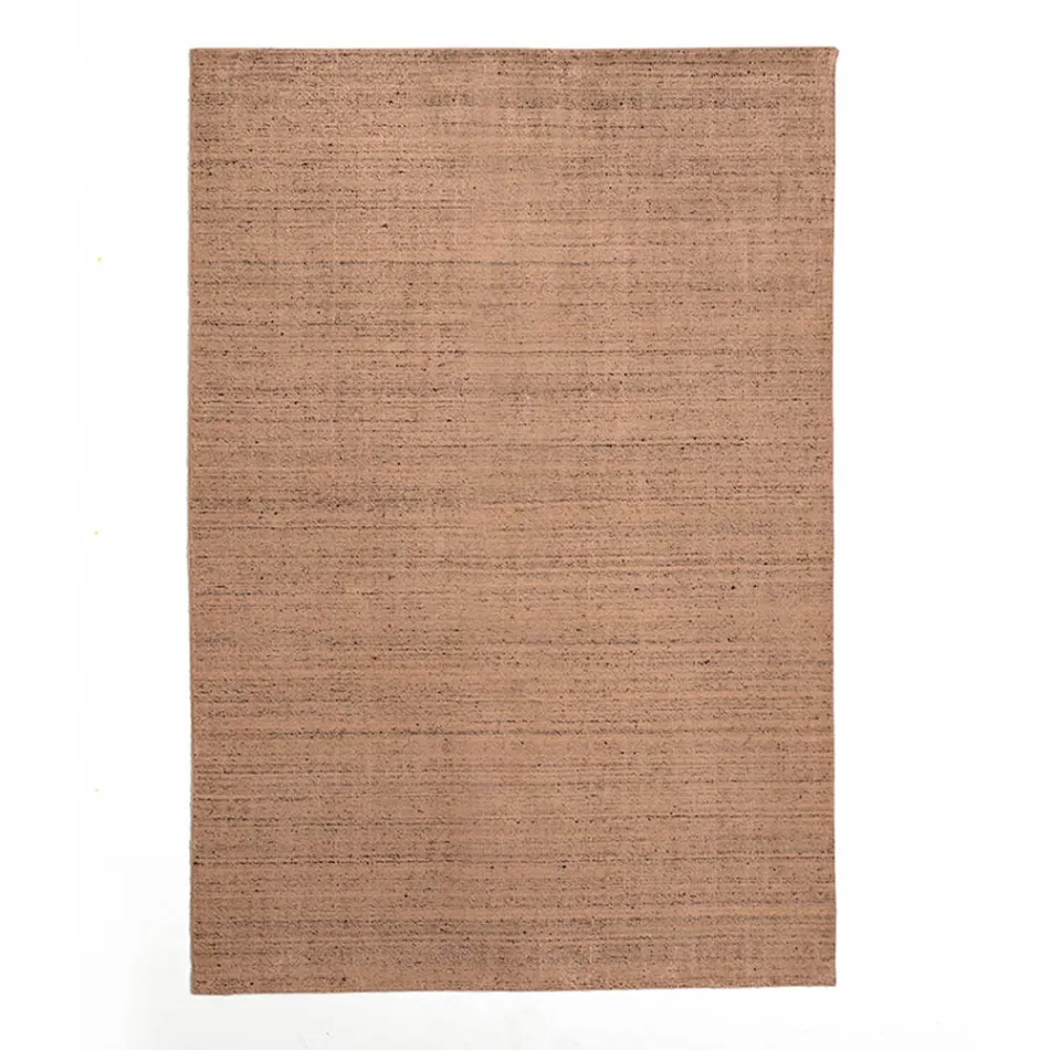 Auf einem manuellen Webstuhl hergestellter Wohnzimmerteppich aus Viskose, Wolle und Baumwolle – Cristel Viadurini