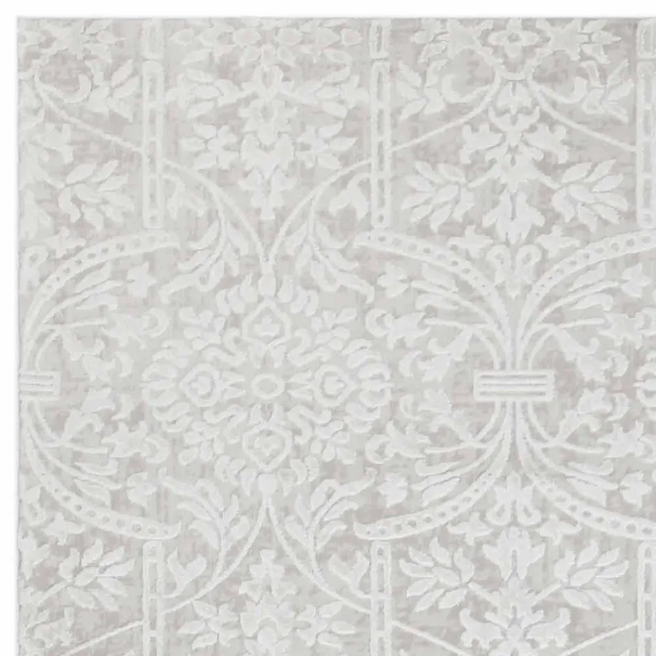 Designteppich mit beigem Design aus Polyester und Viskose - Okzitanien Viadurini