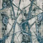 Moderner gemusterter Wohnzimmerteppich aus Bambusseide und Wolle – Laptos Viadurini