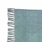 Ethnische farbige rechteckige Stoff Teppich mit Quasten - Fibraù Viadurini