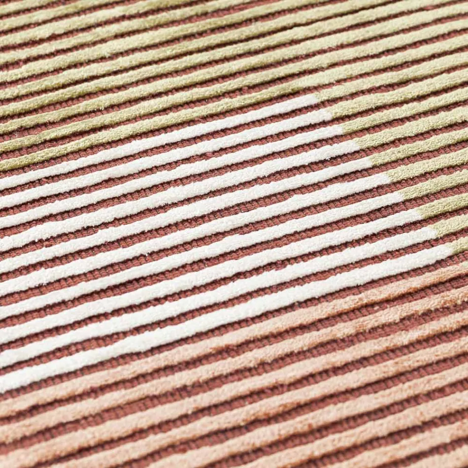 Handgefertigter modularer Teppich aus farbiger Viskose, gewebt in Indien – Gilberto Viadurini