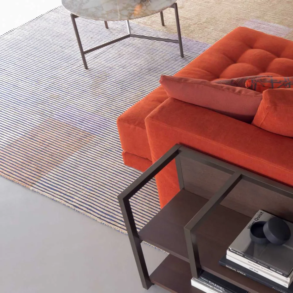 Handgefertigter modularer farbiger Viskoseteppich, gewebt in Indien – Gilberto Viadurini