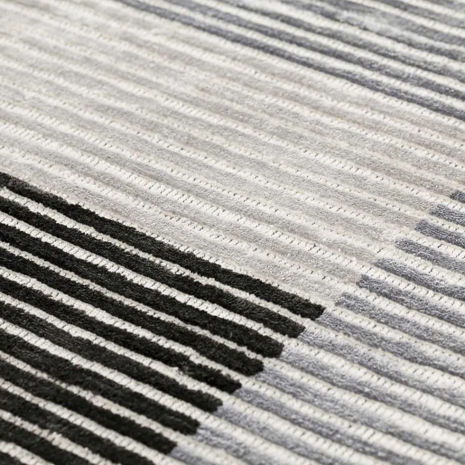 Handgefertigter modularer farbiger Viskoseteppich, gewebt in Indien – Gilberto Viadurini