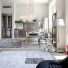 Handgefertigter modularer farbiger Viskoseteppich, gewebt in Indien – Gilberto Viadurini