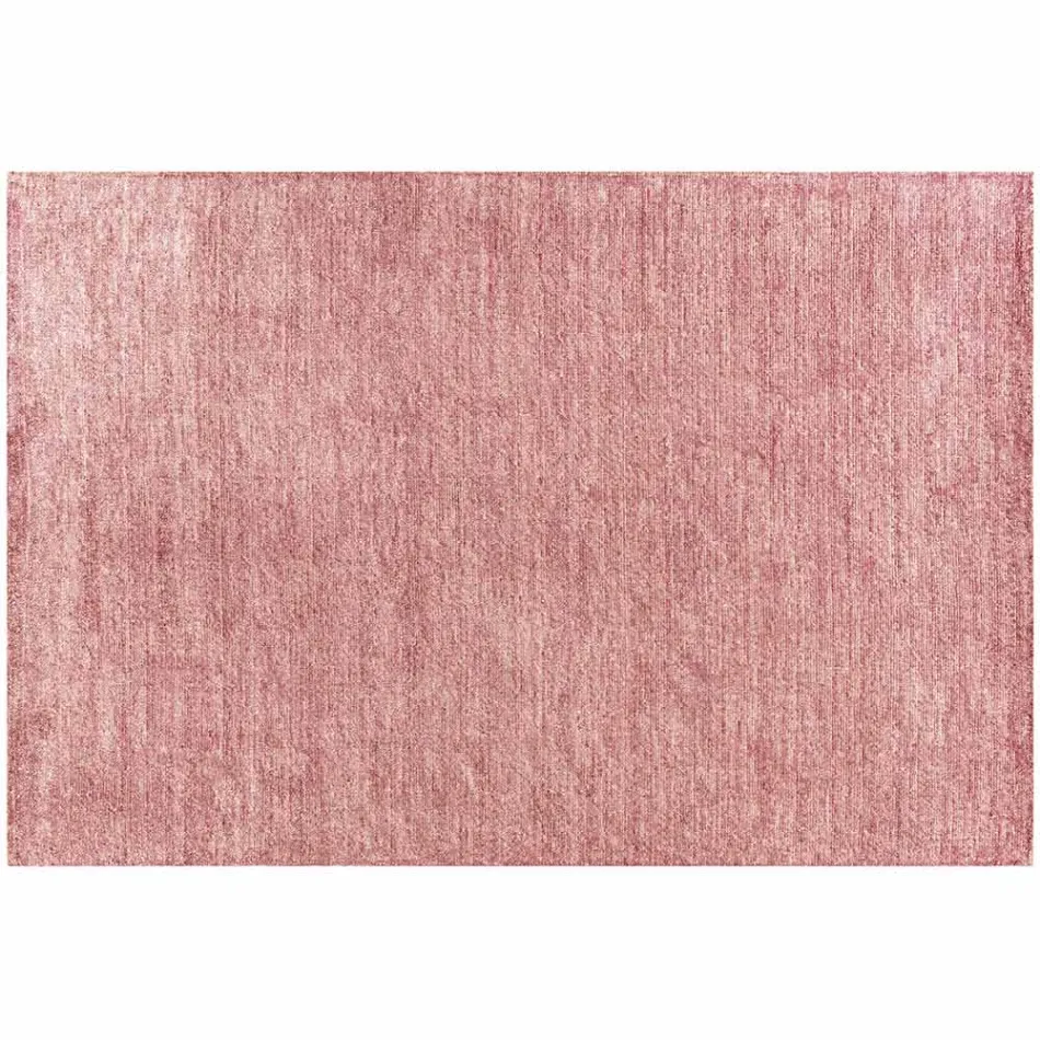 Handgefertigter Teppich, gewebt in Indien, hochwertige Wolle und Bambusseide – Anella Viadurini