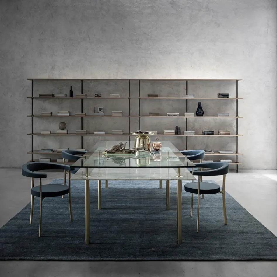 Handgefertigter Teppich, gewebt in Indien, hochwertige Wolle und Bambusseide – Anella Viadurini