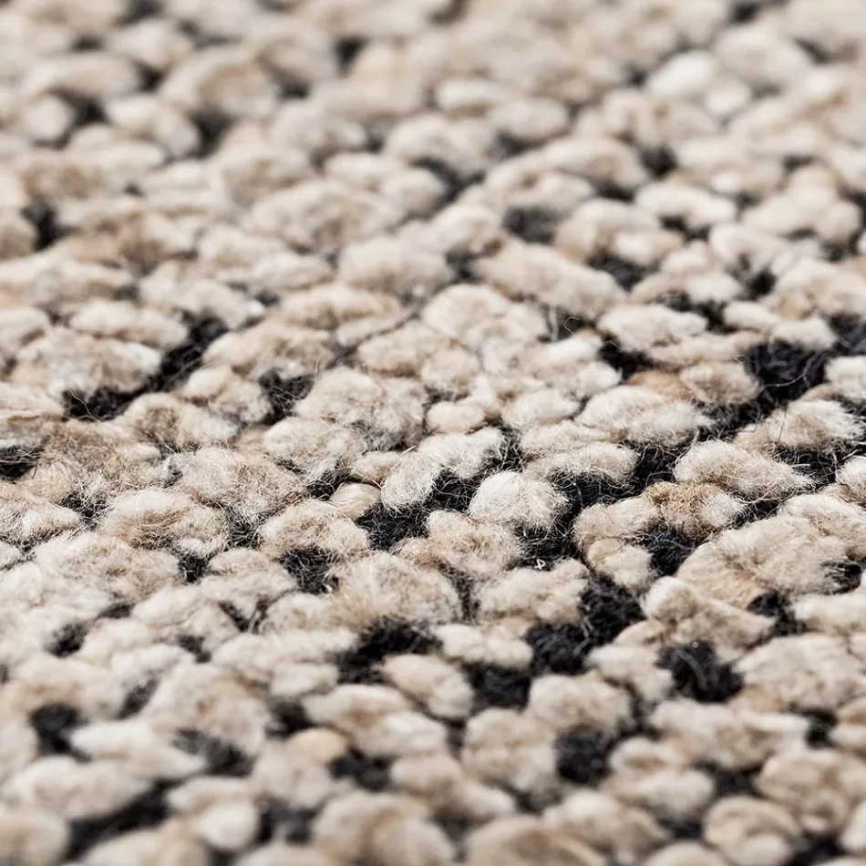 Handgefertigter Teppich, gewebt in Indien, hochwertige Wolle und Bambusseide – Anella Viadurini