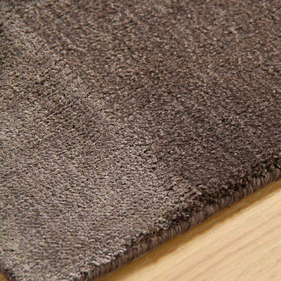 Großer farbiger Teppich aus Wolle und Seide mit modernem Designband - Mischung Viadurini