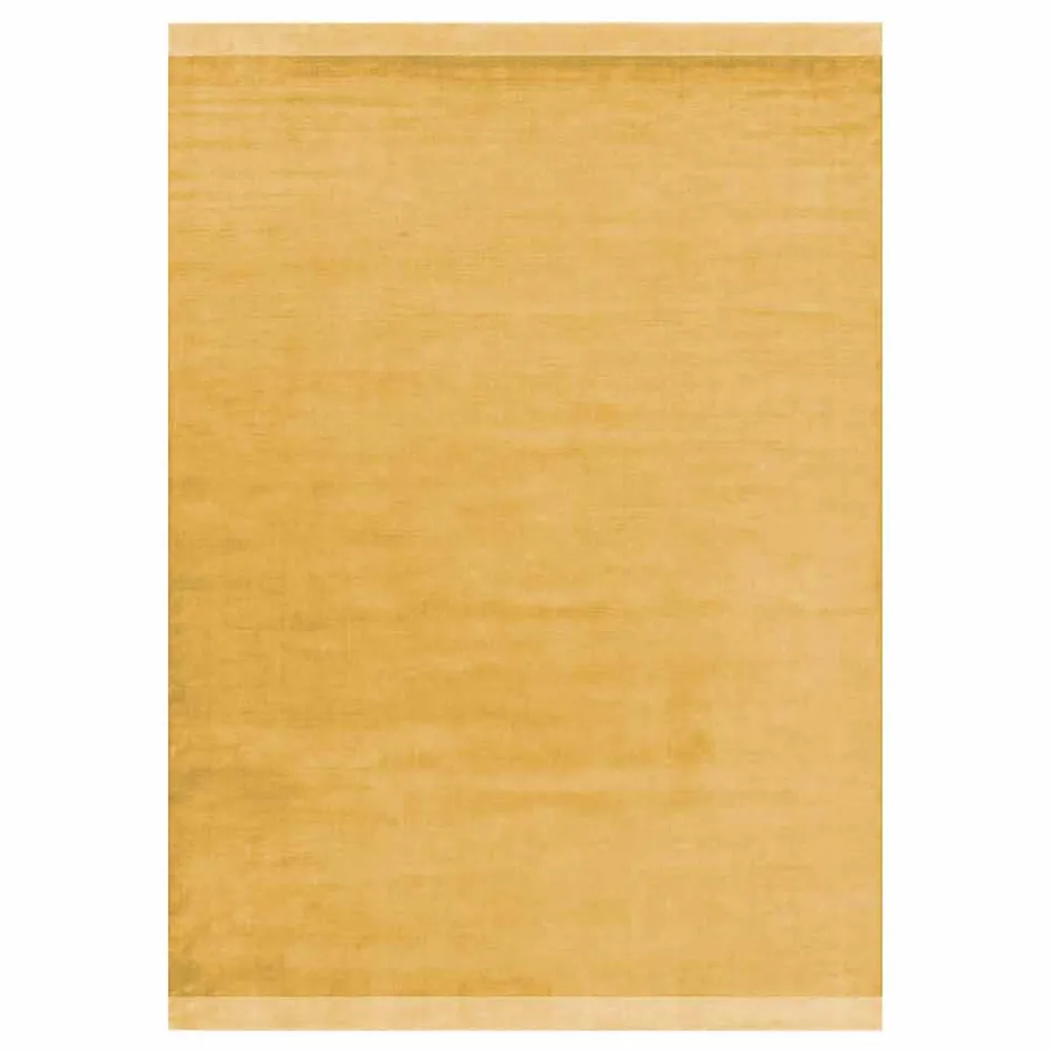 Großer farbiger Teppich aus Wolle und Seide mit modernem Designband - Mischung Viadurini