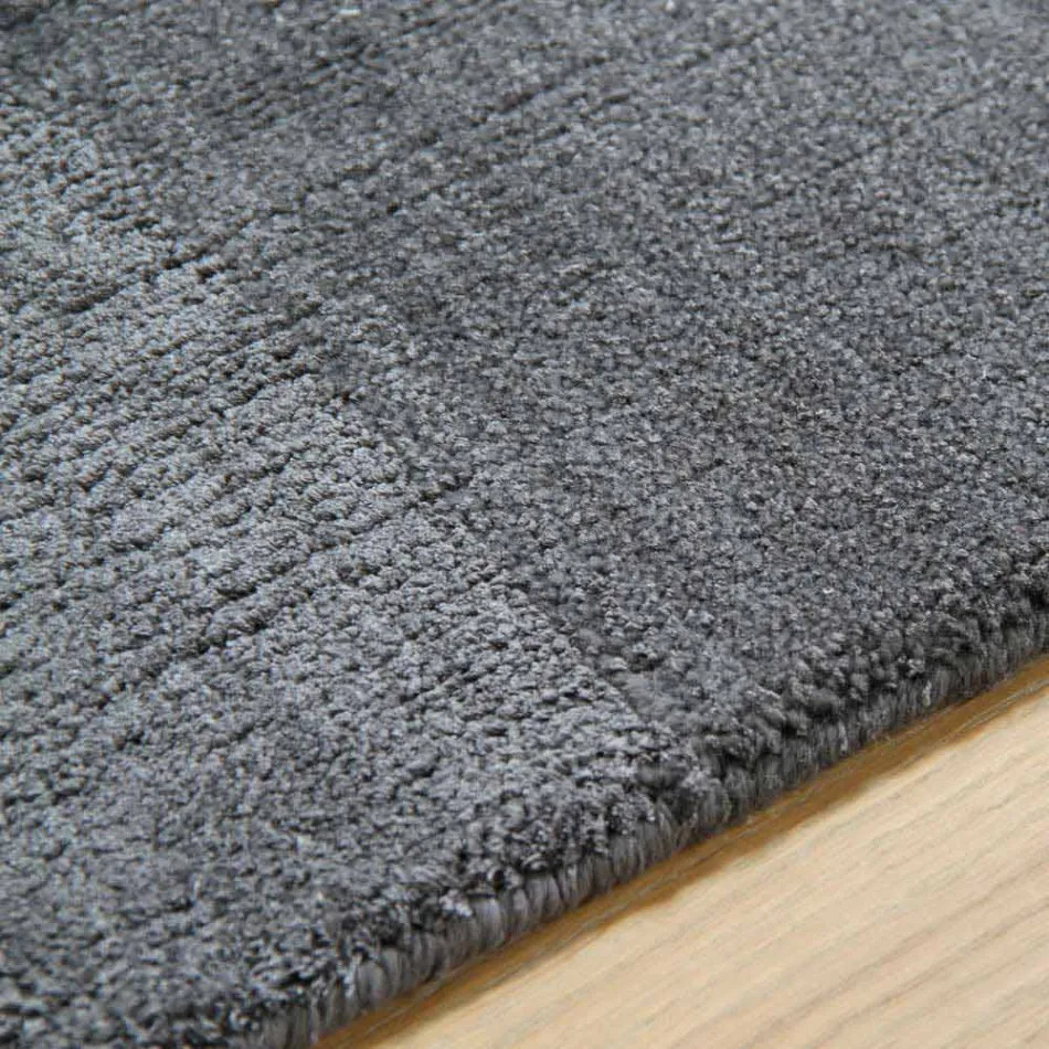 Großer farbiger Teppich aus Wolle und Seide mit modernem Designband - Mischung Viadurini