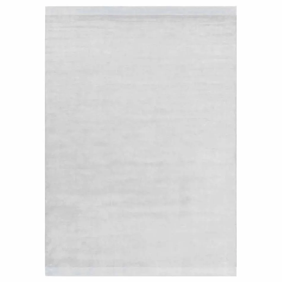 Großer farbiger Teppich aus Wolle und Seide mit modernem Designband - Mischung Viadurini