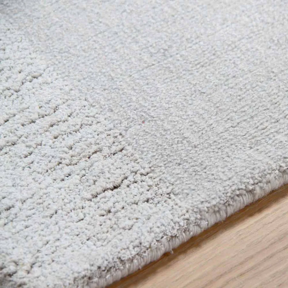 Großer farbiger Teppich aus Wolle und Seide mit modernem Designband - Mischung Viadurini