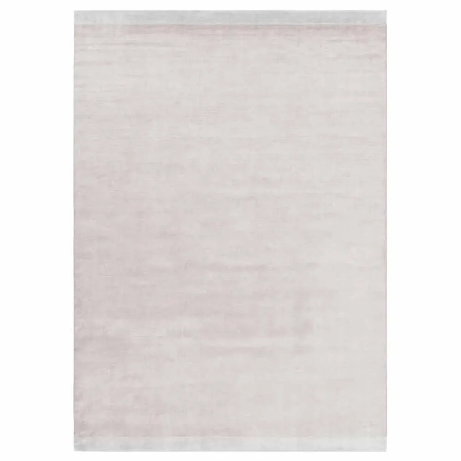 Großer farbiger Teppich aus Wolle und Seide mit modernem Designband - Mischung Viadurini