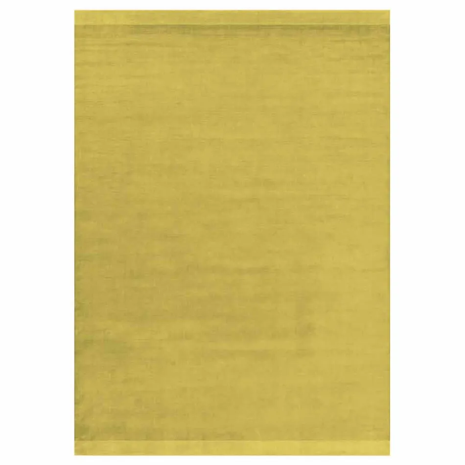 Großer farbiger Teppich aus Wolle und Seide mit modernem Designband - Mischung Viadurini