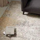 Moderner, eleganter Design-Wohnzimmerteppich aus Bambusseide und Wolle – Pasha Viadurini