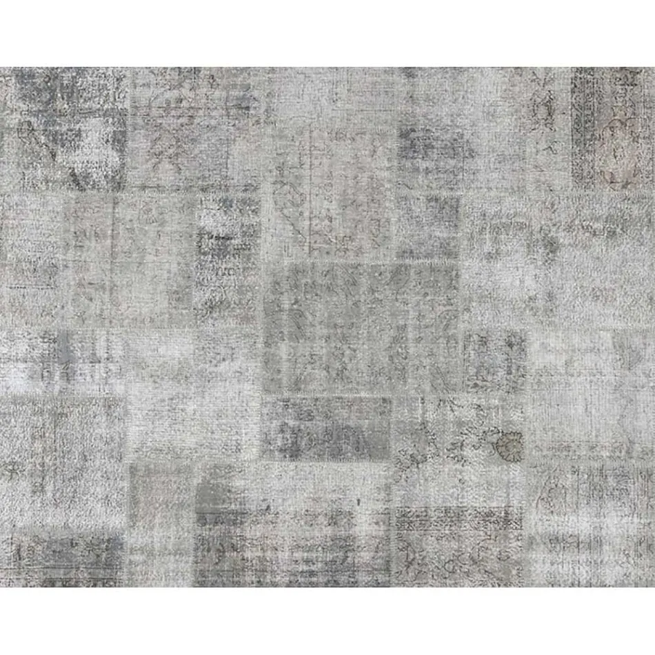 Handwerklicher Patchwork-Wohnzimmerteppich, handgeknüpft in Türkiye – Raimund Viadurini