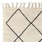 Moderner Wohnzimmerteppich mit geometrischem Muster aus Wolle und Baumwolle – Metria Viadurini
