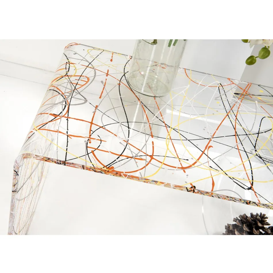 Moderner Brückentisch aus Plexiglas, hergestellt in Italien, Bolly Viadurini