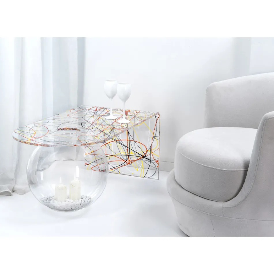 Moderner Brückentisch aus Plexiglas, hergestellt in Italien, Bolly Viadurini