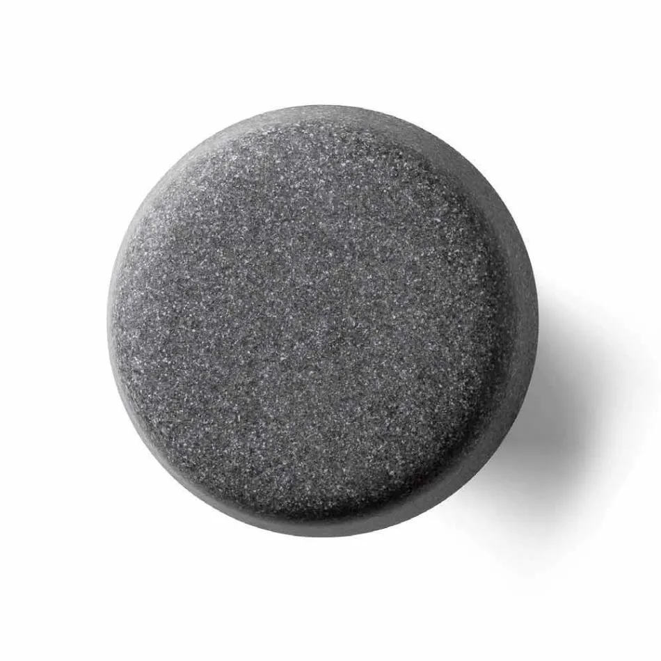 Hoher Couchtisch im Freien aus Polyethylen mit runder Platte Made in Italy - Desmond Viadurini