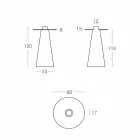 Slide Peak Hochtisch (H120) aus Polyethylen und Glas in Italien hergestellt Viadurini