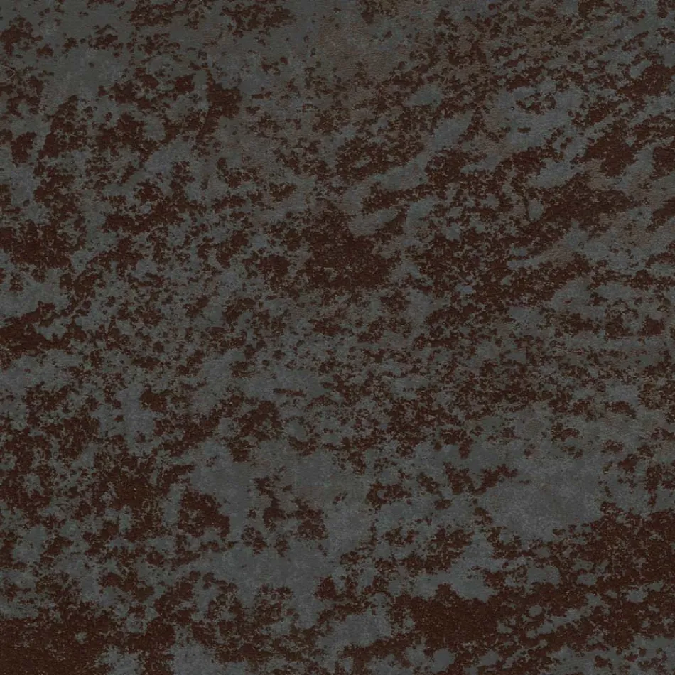 Hoher quadratischer Couchtisch aus schrägem Metall und matter Keramikplatte - Coriko Viadurini