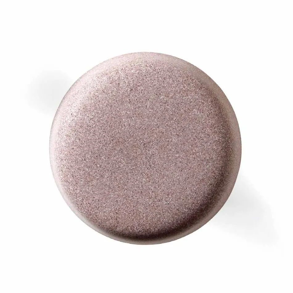 Hoher runder Couchtisch im Freien aus Polyethylen und HPL Made in Italy - Desmond Viadurini