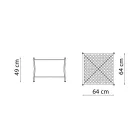 Klappbarer Outdoor-Couchtisch aus verzinktem Stahl Made in Italy - Selvaggia Viadurini