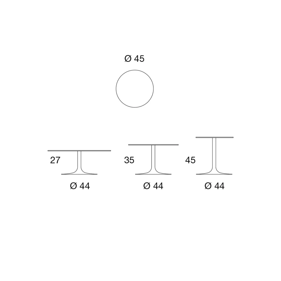 Niedriger Couchtisch aus Metall und Keramik in verschiedenen Größen - Amereo Viadurini
