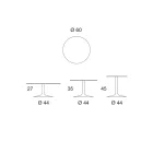 Niedriger Couchtisch aus Metall und Keramik in verschiedenen Größen - Amereo Viadurini