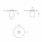 Slide Peak niedriger Tisch (H50) aus Polyethylen und Glas, hergestellt in Italien Viadurini