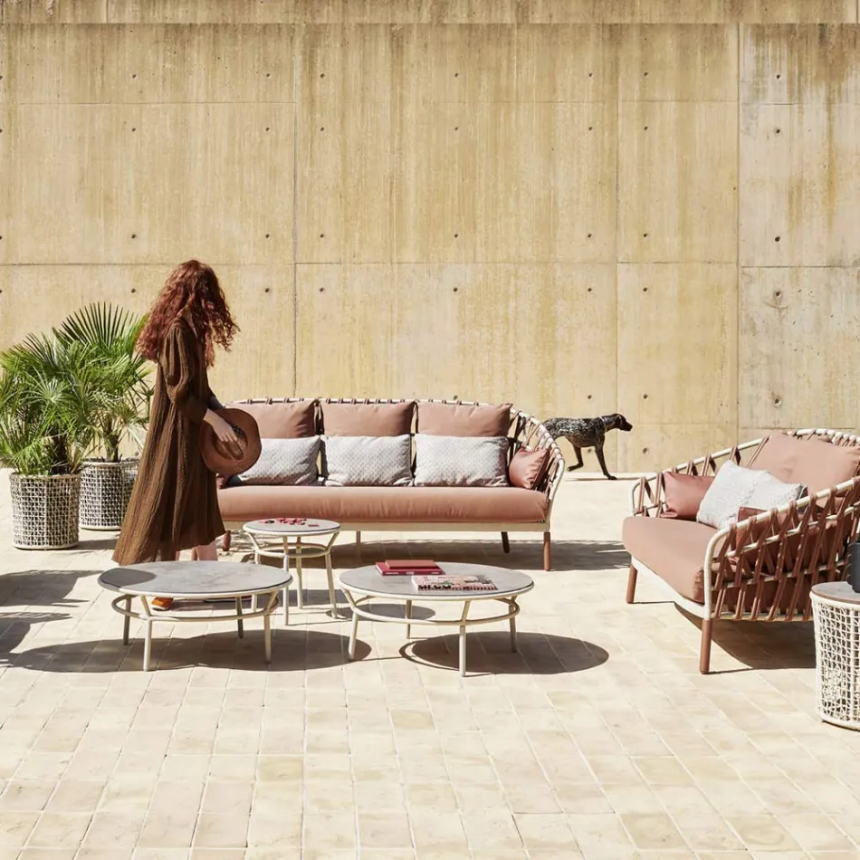 Niedrige Tischplatte HPL oder Keramik Made in Italy - Emmacross von Varaschin Viadurini