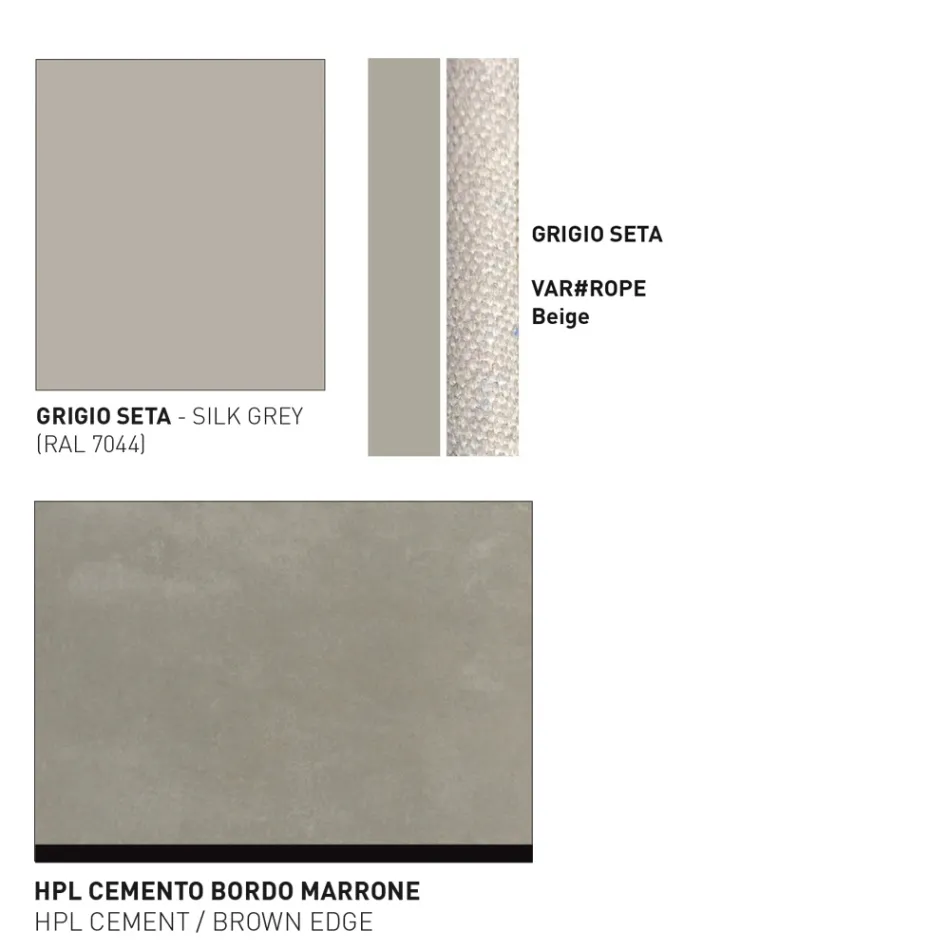 Niedriger Tisch Platte aus HPL oder Keramik Made in Italy - Emmacross von Varaschin Viadurini