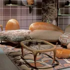 Designer Cocktailtisch aus Holz und Leder, L.97xp.68 cm, Cecilia Viadurini