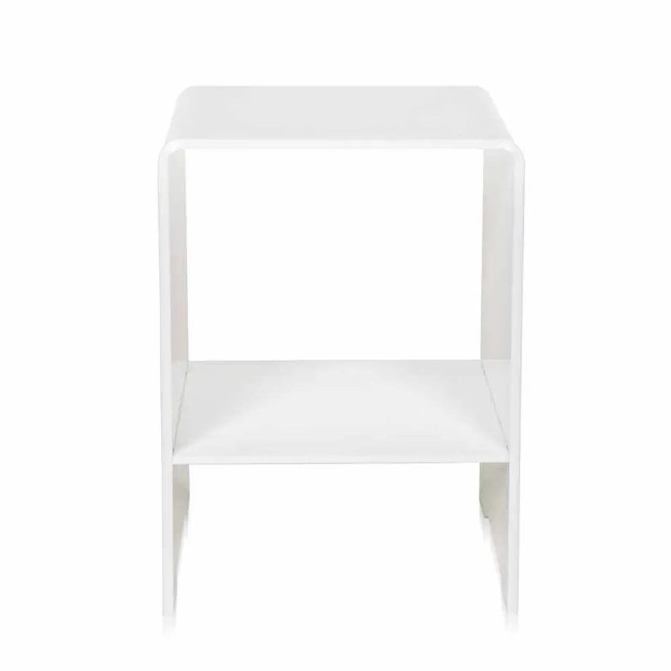 Mimi moderner Design weißer Couchtisch / Nachttisch, made in Italy Viadurini