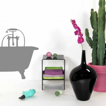 Mimi moderner Entwurf schwarzer Kaffeetisch / Nachttisch, hergestellt in Italien Viadurini