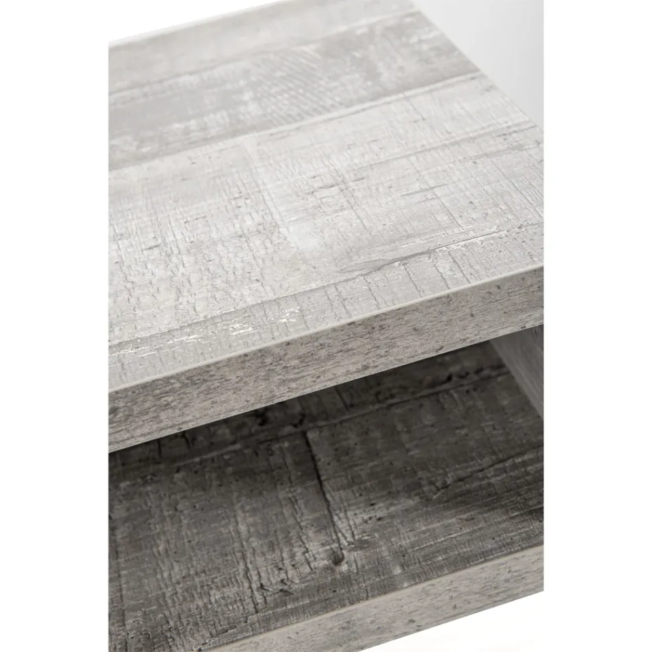 Recycelbarer Nachttisch aus transparentem Plexiglas und Holz - Pascoli Viadurini