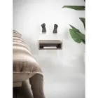 Recycelbarer Nachttisch aus transparentem Plexiglas und Holz - Pascoli Viadurini