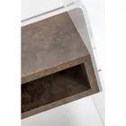 Recycelbarer Nachttisch aus transparentem Plexiglas und Holz - Pascoli Viadurini
