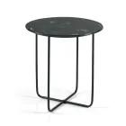 Couchtisch mit Spiegel und Keramikplatte in Marmoroptik, hergestellt in Italien - Giusta Viadurini