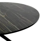 Couchtisch mit runder Platte aus Steinzeug, hergestellt in Italien – Siste Viadurini